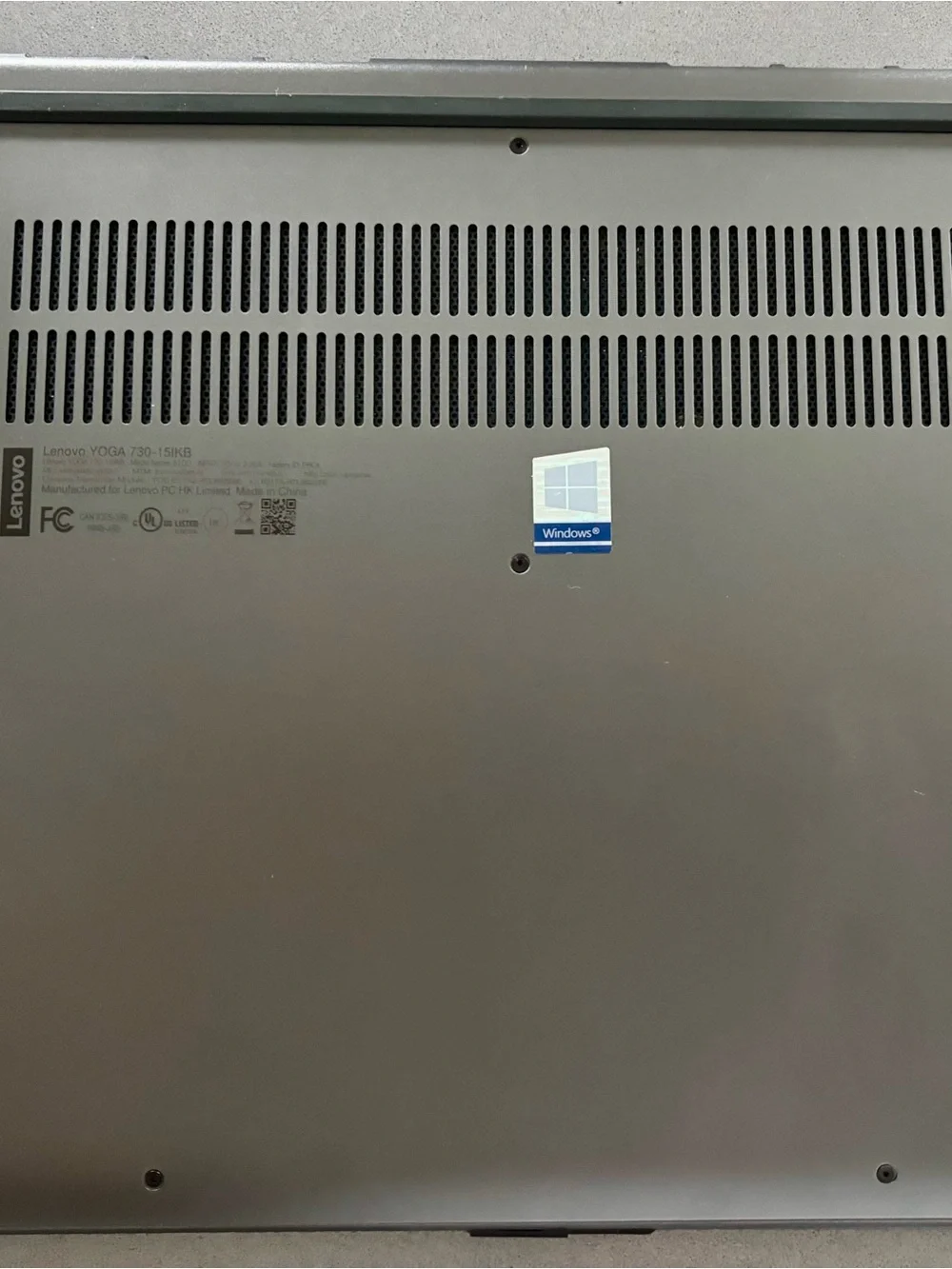Lenovo Yoga 730, 238 GB SSD, Intel Core i5-8250U CPU, 8 GB RAM, 128 MB Graphics
